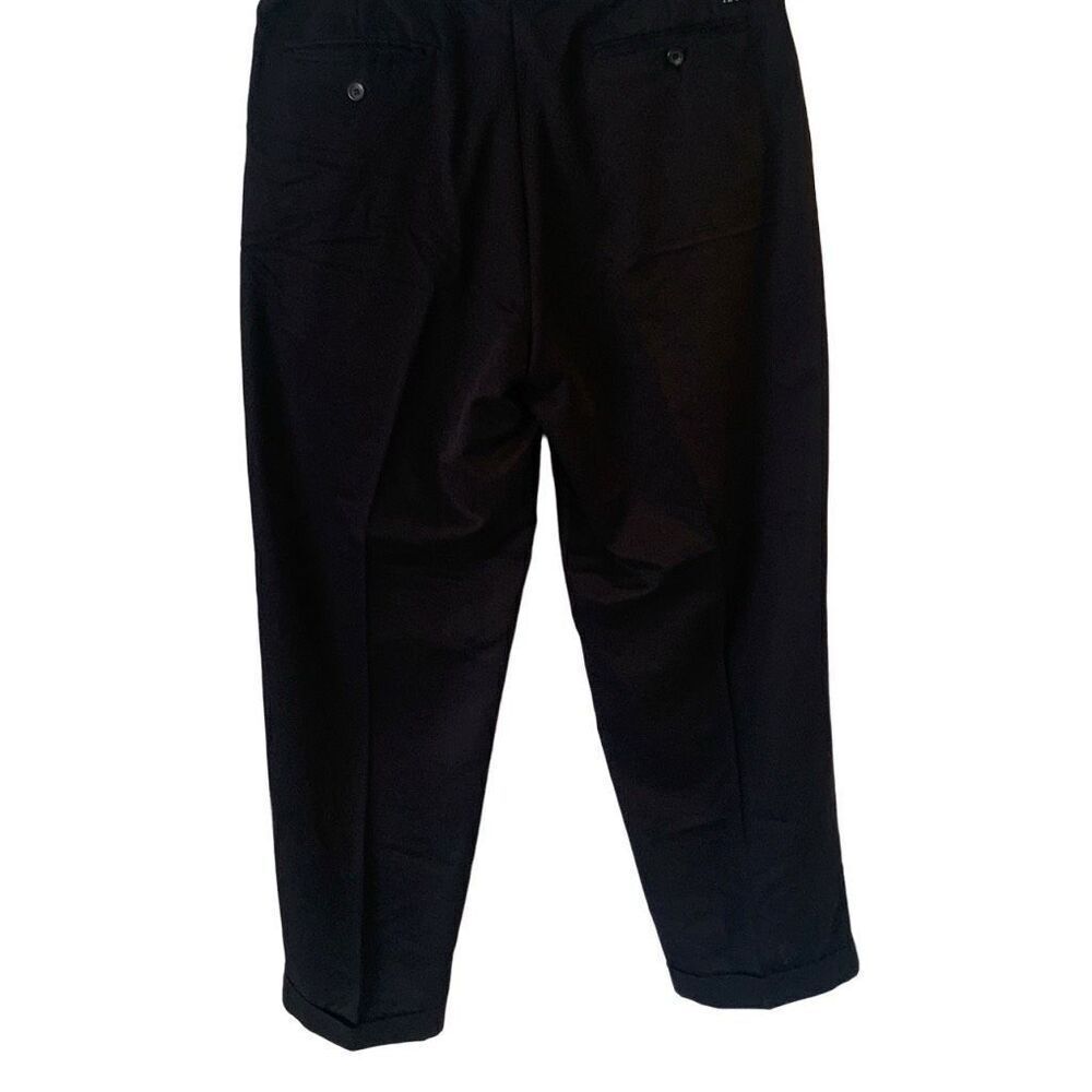 Pre Owned Men's Izod Pleated Pants Casual Functional Black Sz 34 X 30 Classic